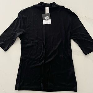 Topshop Black Mock Neck Top